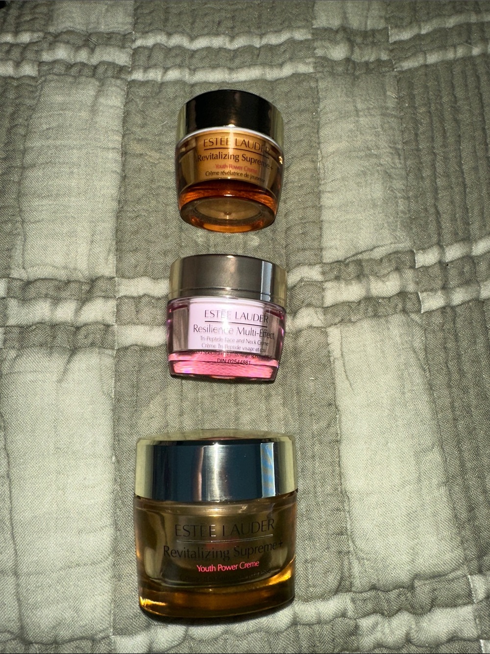 Estee Lauder Skincare Trio — Gold & Pink Jars